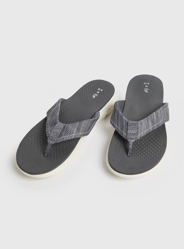 Buy Grey Comfort Toe Post Sandal L Sandals and flip flops Tu