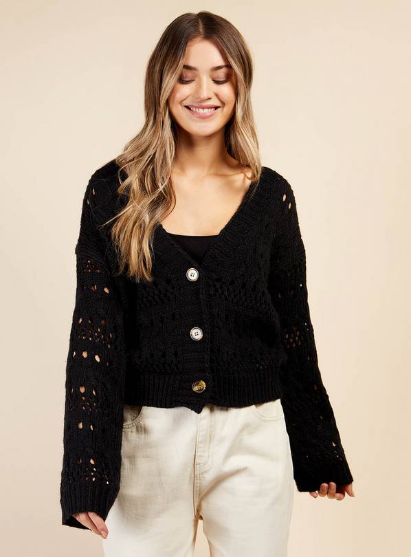 VOGUE WILLIAMS Black Knit Cardigan XL