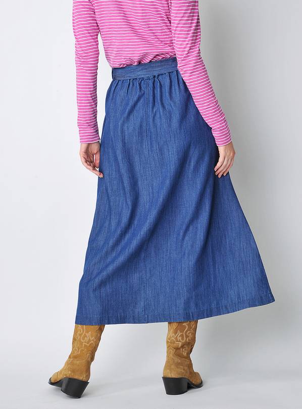 High waisted outlet midi skirt uk