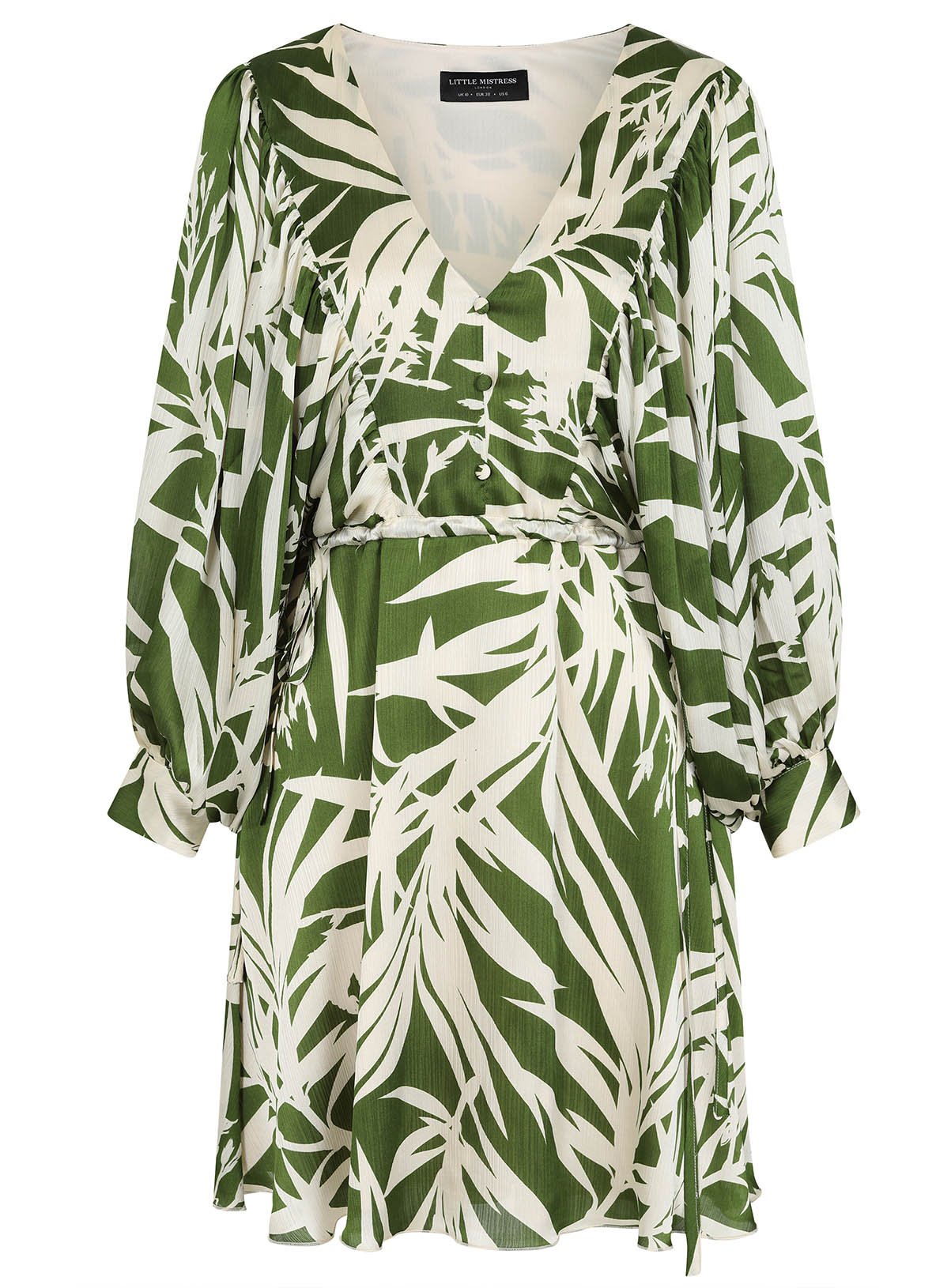 VOGUE WILLIAMS Green Print Mini Dress 14 - Image 4 thumbnail