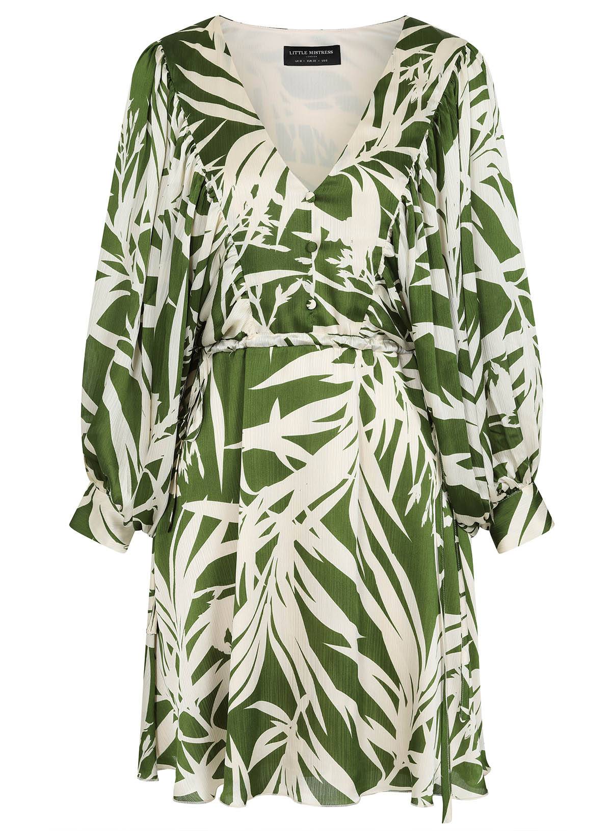 VOGUE WILLIAMS Green Print Mini Dress 14 - Image 4