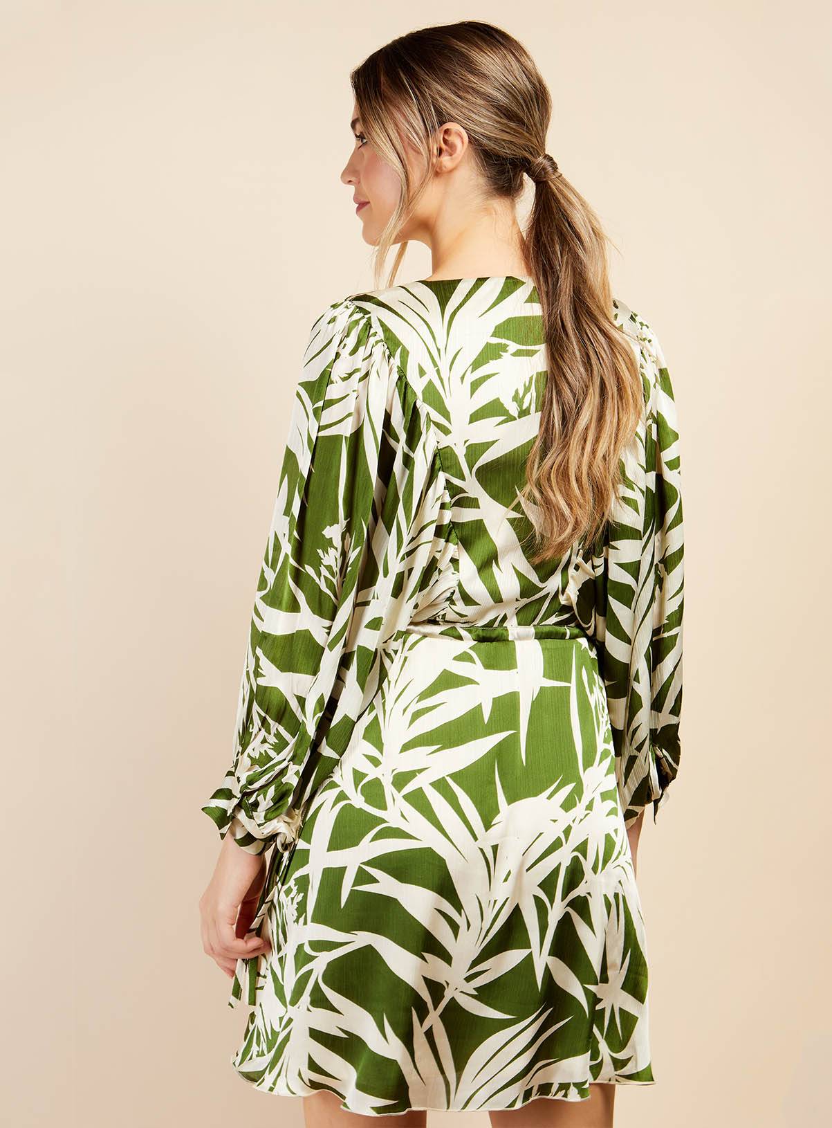 VOGUE WILLIAMS Green Print Mini Dress 14 - Image 5