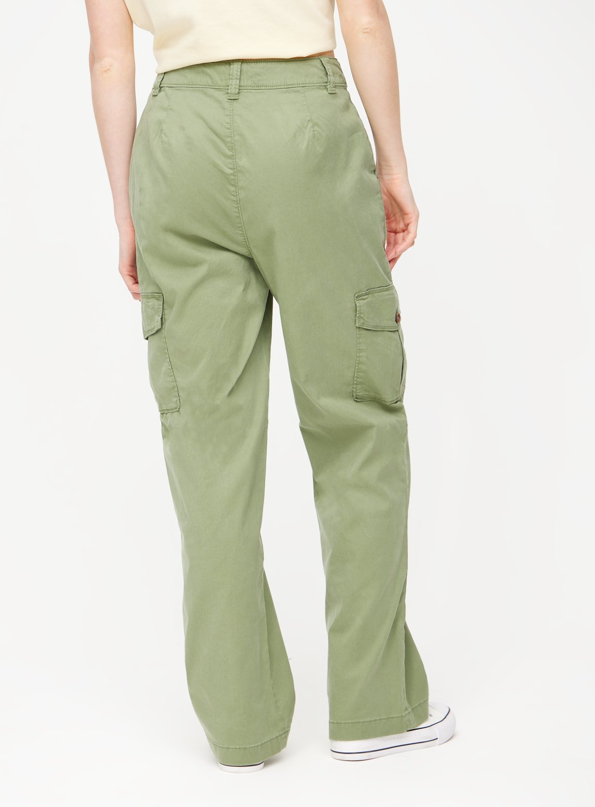 Khaki Tea Dye Cargo Trousers 20L - Image 4 thumbnail