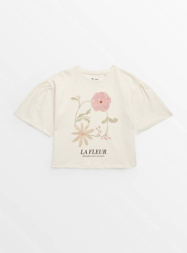 Cream Wildflower La Fleur T-Shirt 14 years