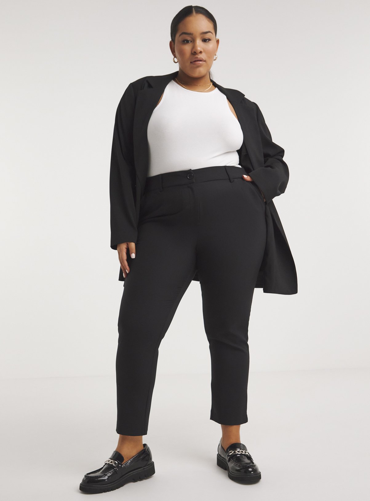 Black SIMPLY BE Workwear Cigarette Trouser