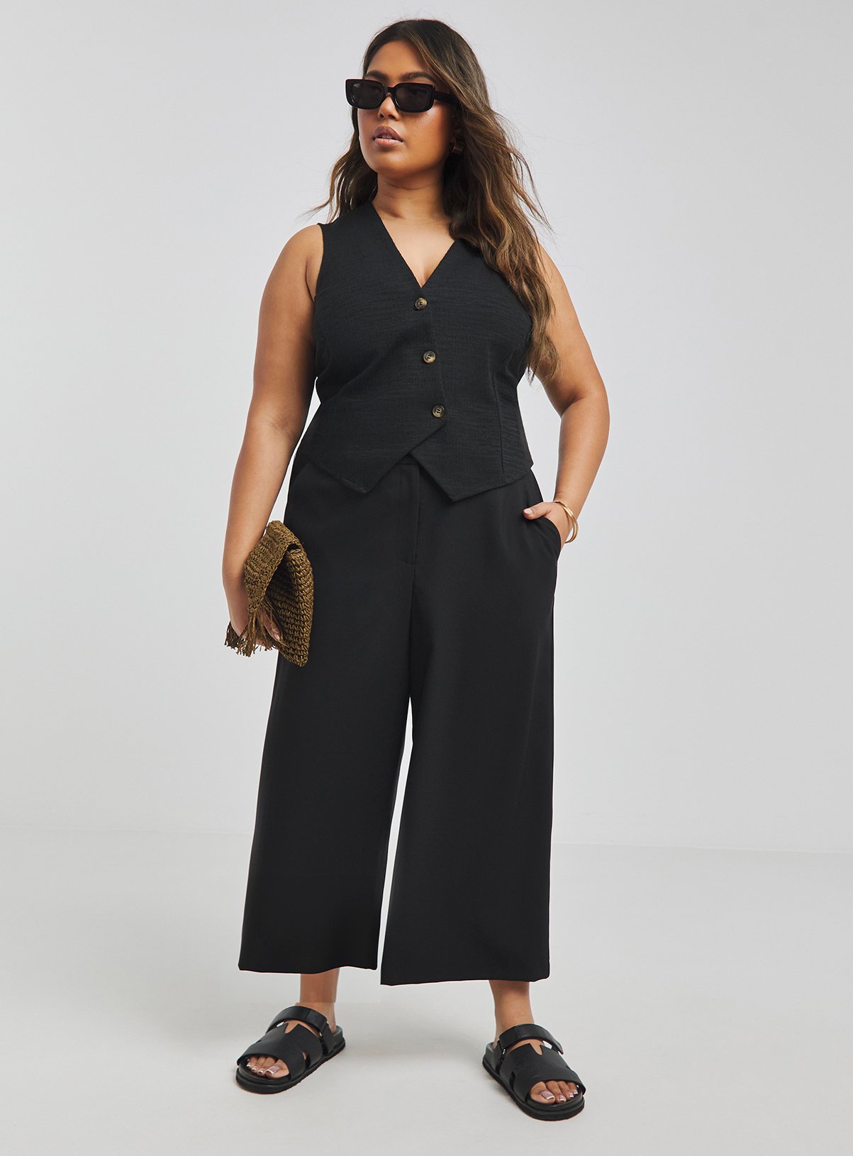 Black SIMPLY BE Culotte Workwear Trouser