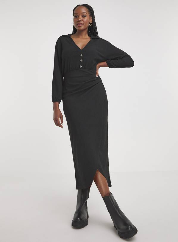 SIMPLY BE Treebark Wrap Midi Dress 12