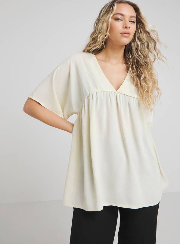 SIMPLY BE V Neck Smock Top 16