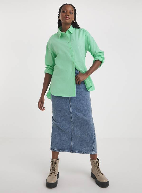 SIMPLY BE Relaxed Cotton Poplin Shirt 24