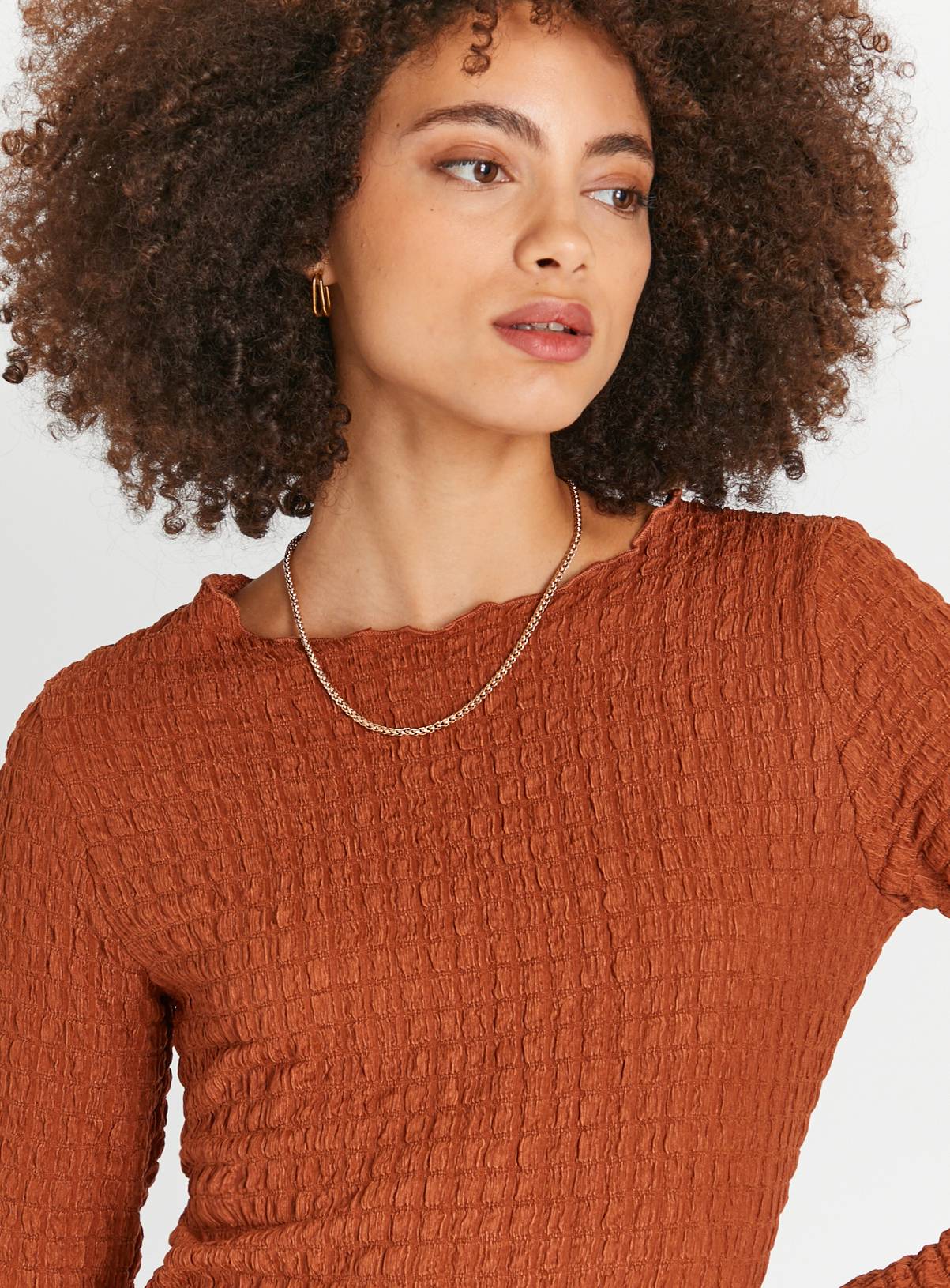 Chestnut Bubble Textured Column Dress 8 - Image 3
