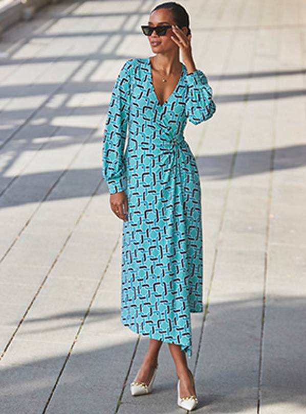 Geo print 2024 midi dress