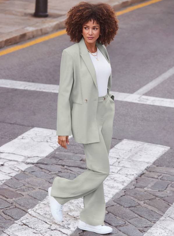 Mint Green Shawl Collar Blazer