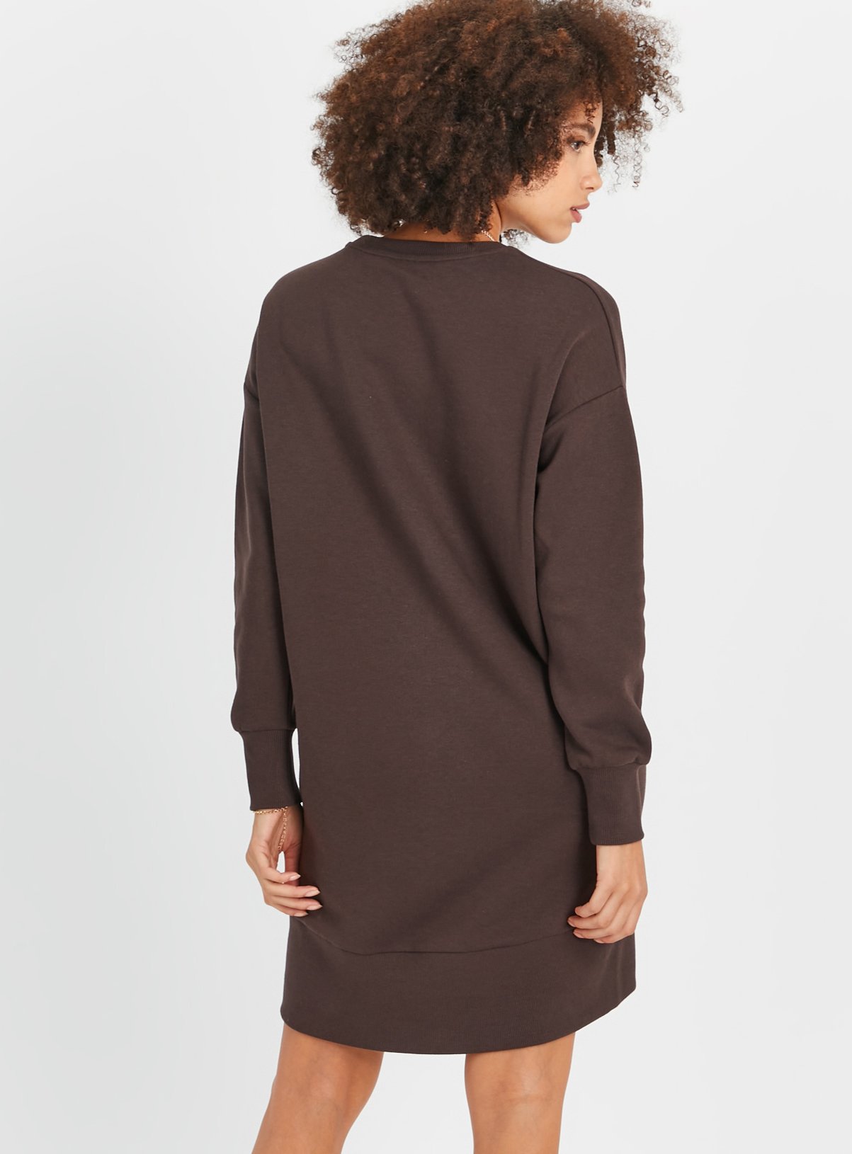 Brown Panel Sweat Dress L - Image 4 thumbnail