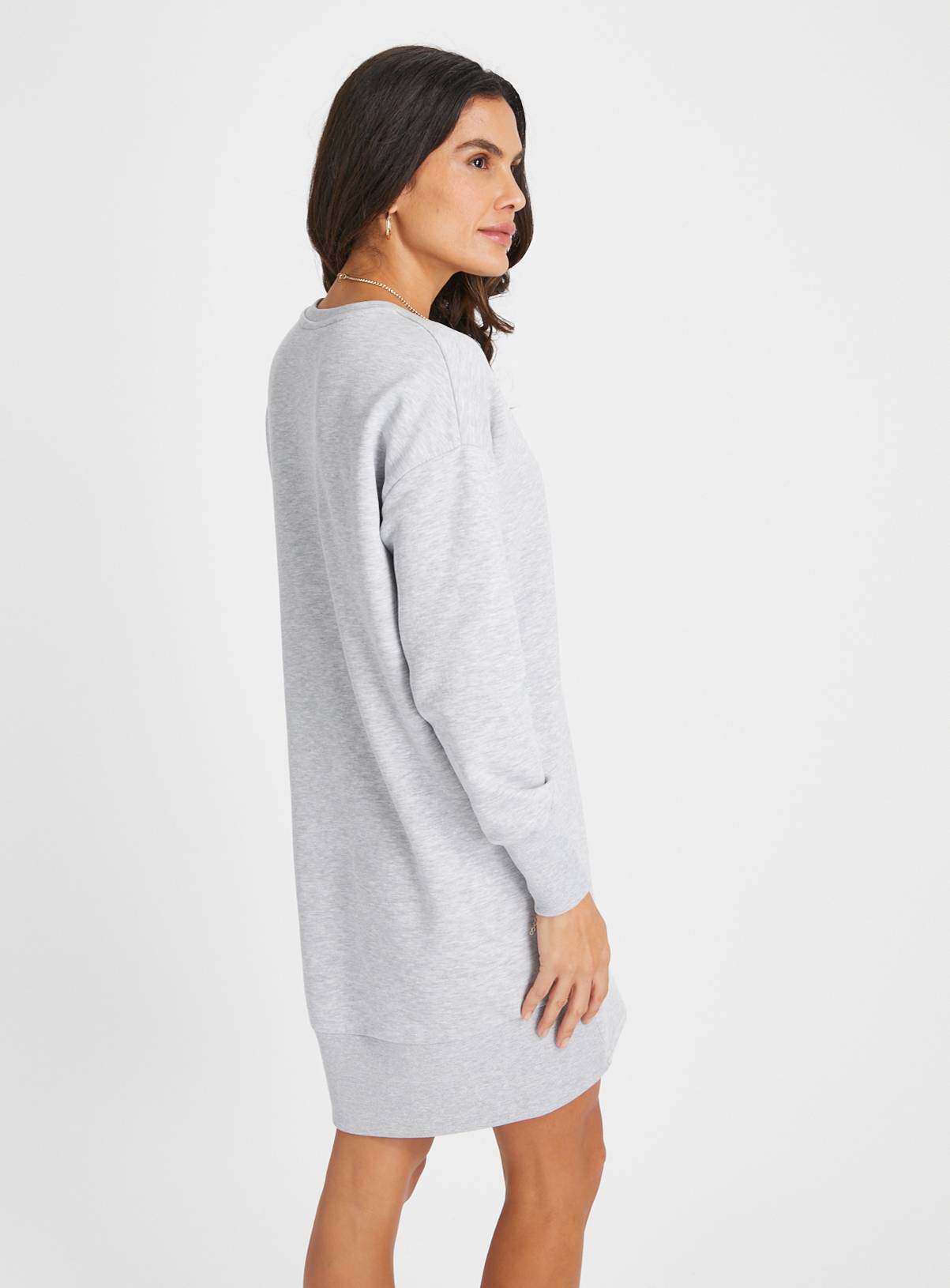 Grey Panel Sweat Dress L - Image 4