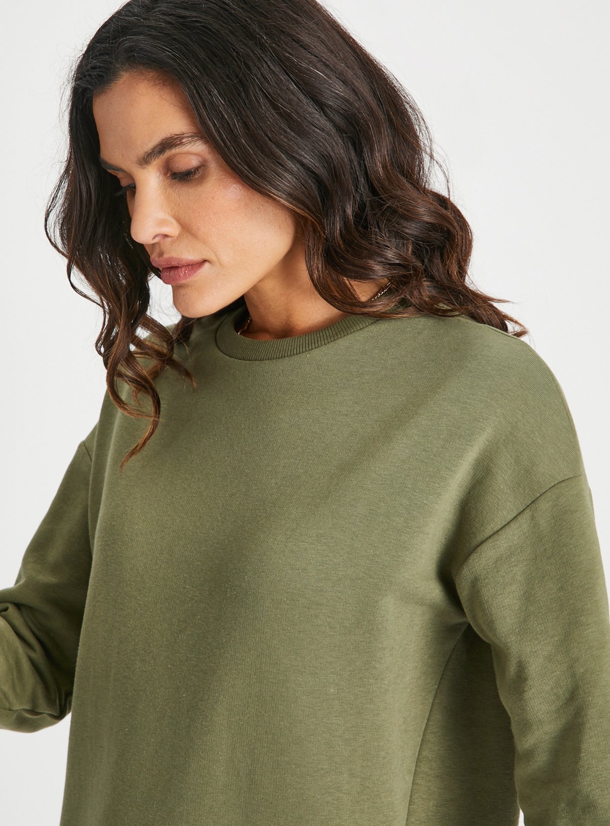 Khaki Panel Sweat Dress M - Image 3 thumbnail