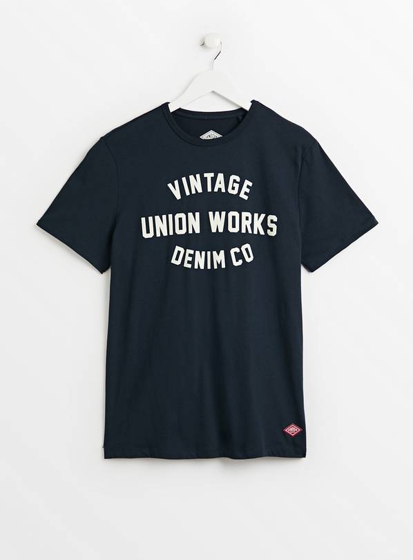 UNION WORKS Navy Salute Graphic T-Shirt  XL