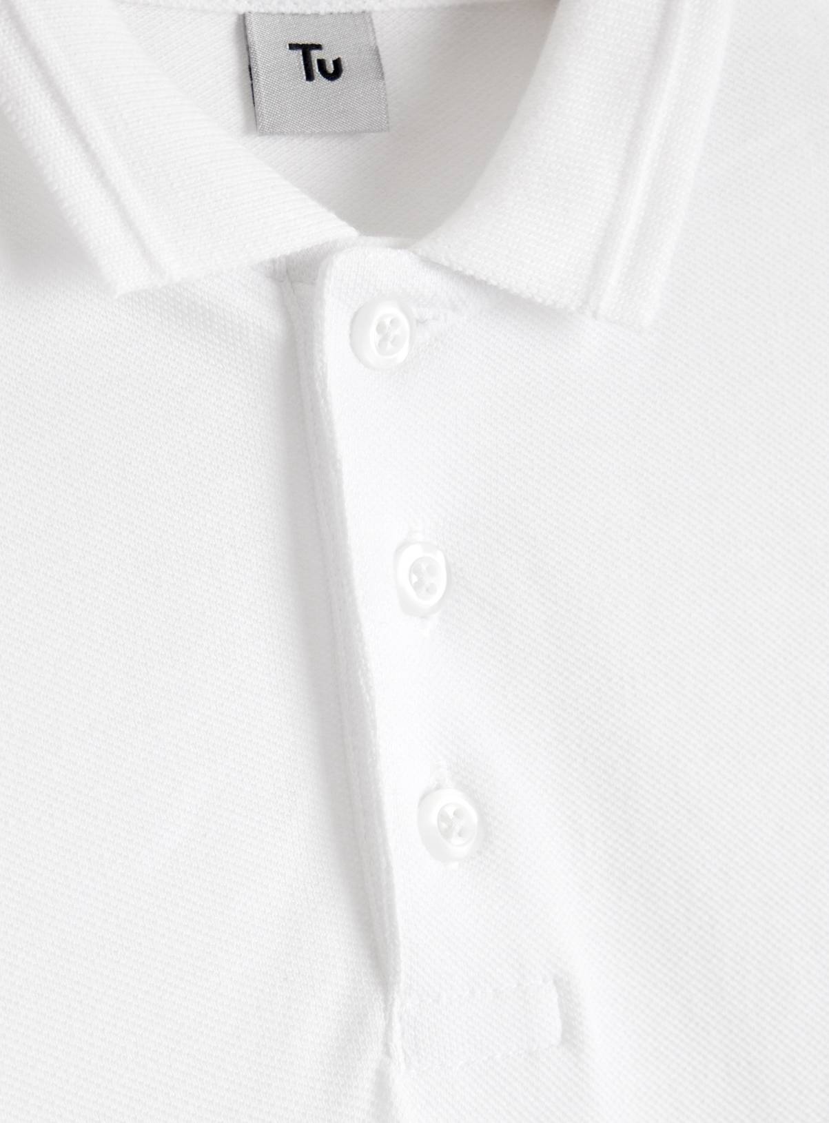 White Cotton Perfect White Polo Shirts 2 Pack 14 years - Image 5