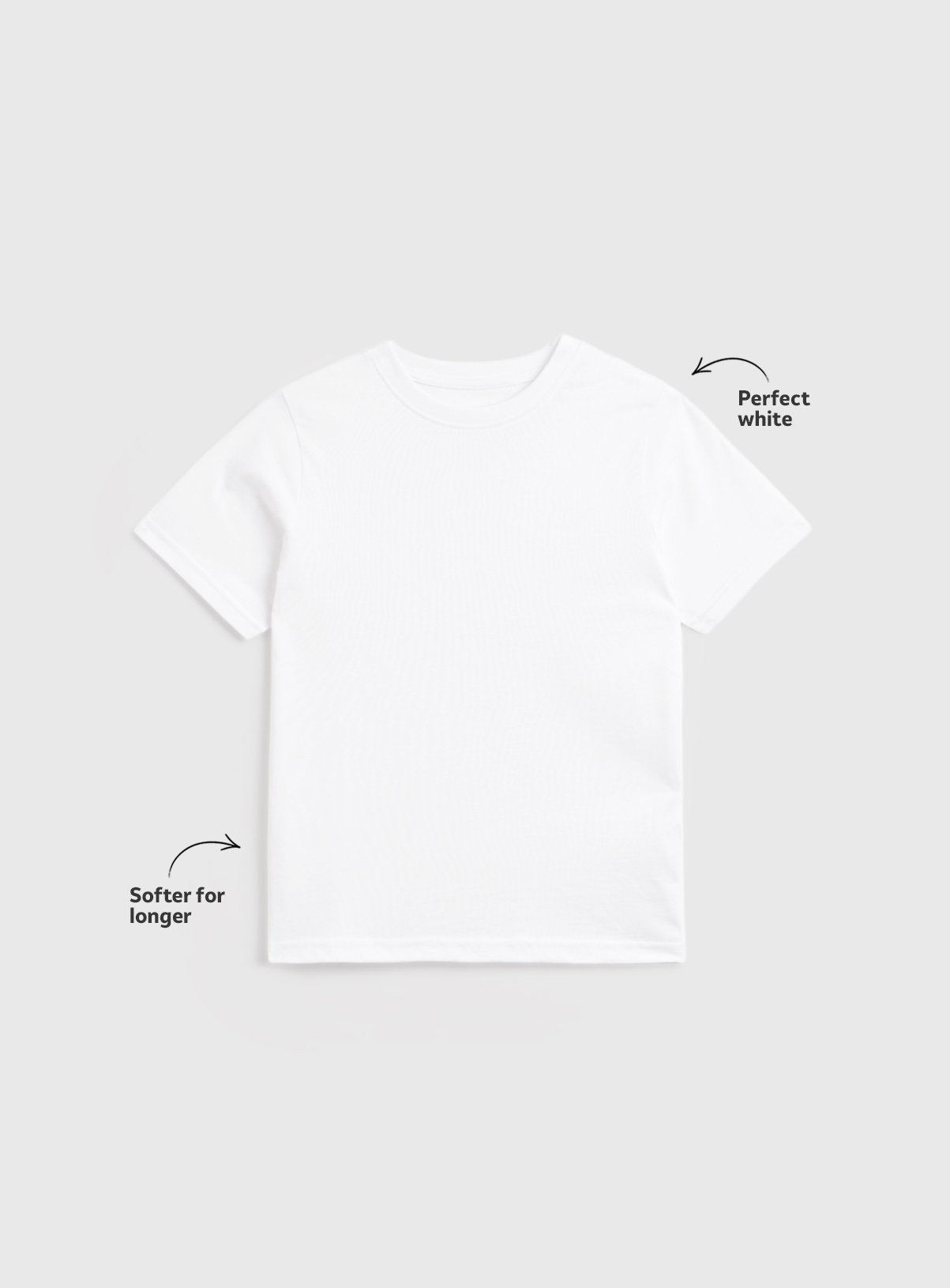 Perfect White Cotton Crew Neck Short Sleeve Unisex Tees 3 Pack 5 years - Image 3 thumbnail