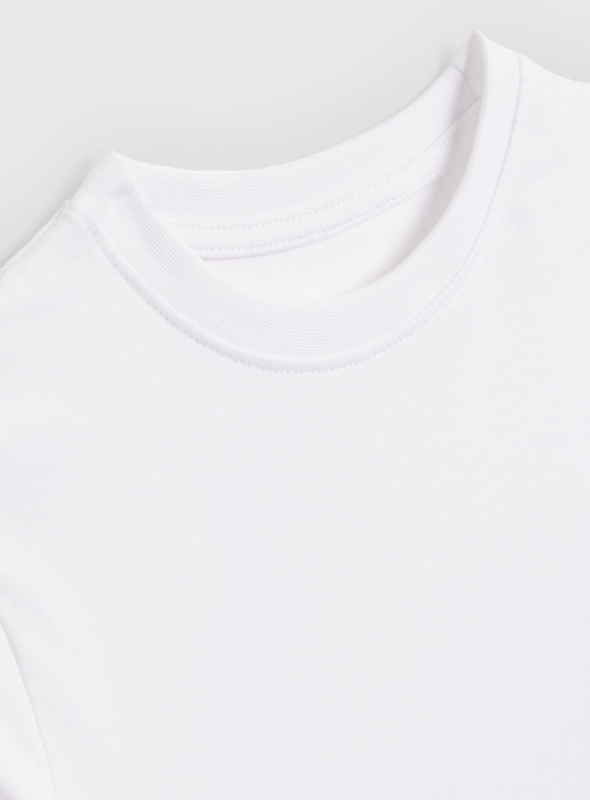 Perfect White Cotton Crew Neck Short Sleeve Unisex Tees 3 Pack 10 years - Image 5 thumbnail