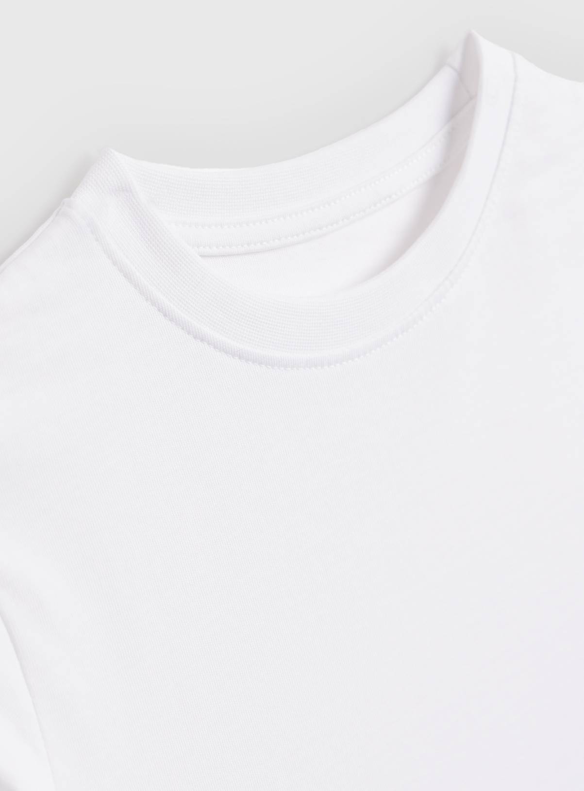 Perfect White Cotton Crew Neck Short Sleeve Unisex Tees 3 Pack 10 years - Image 5