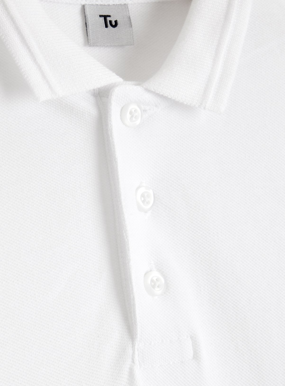 White Cotton Piqué Unisex Polo Shirts 5 Pack 4 years - Image 5 thumbnail