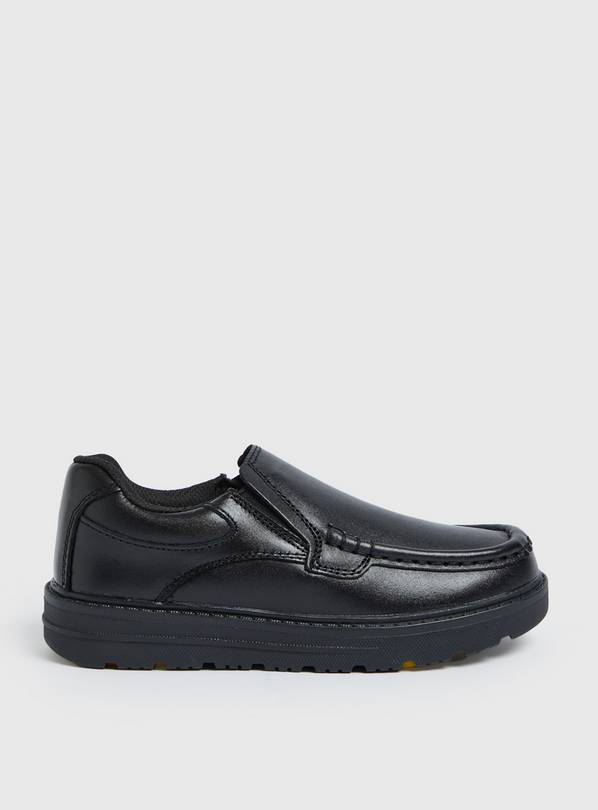 Magic Feet Wide Fit Black Leather Loafers  8 Infant