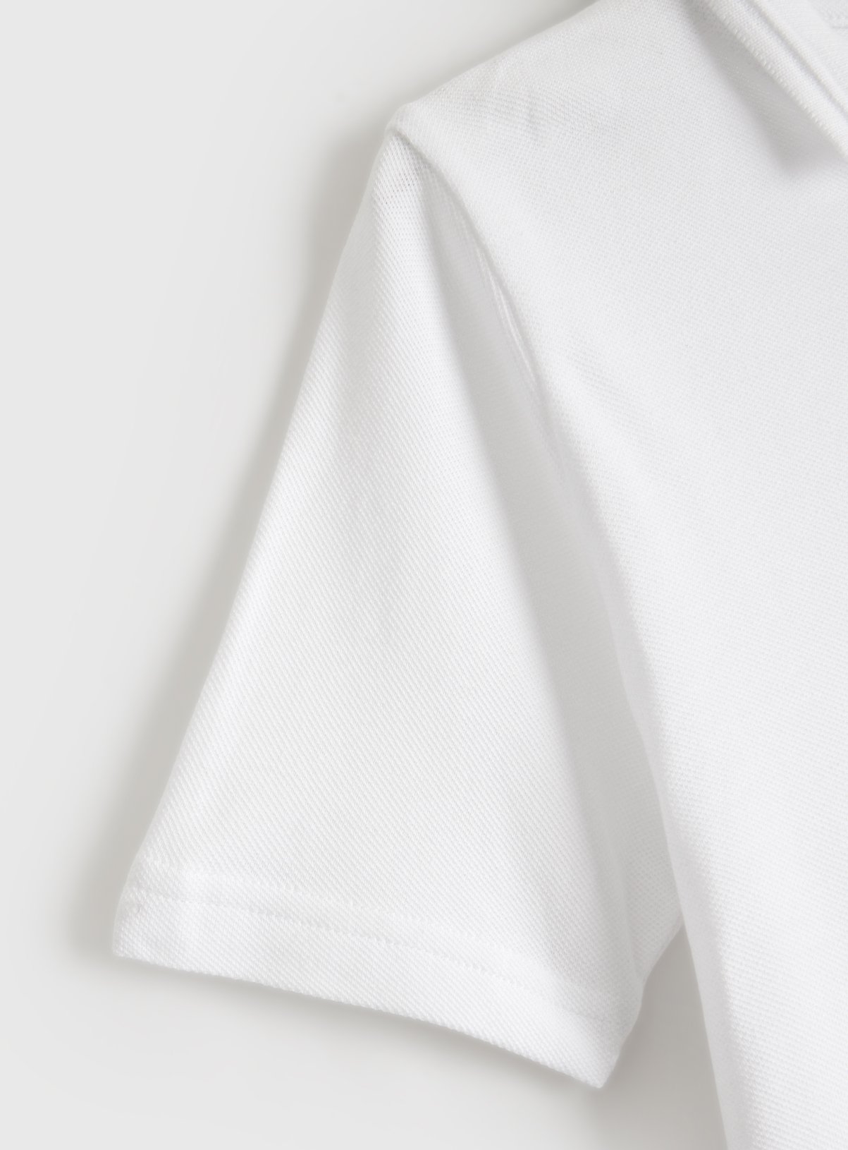 White Cotton Slim Fit Polo Shirts 2 Pack 14 years - Image 6 thumbnail