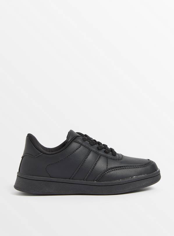 Black Retro Style Lace Up Trainers 6