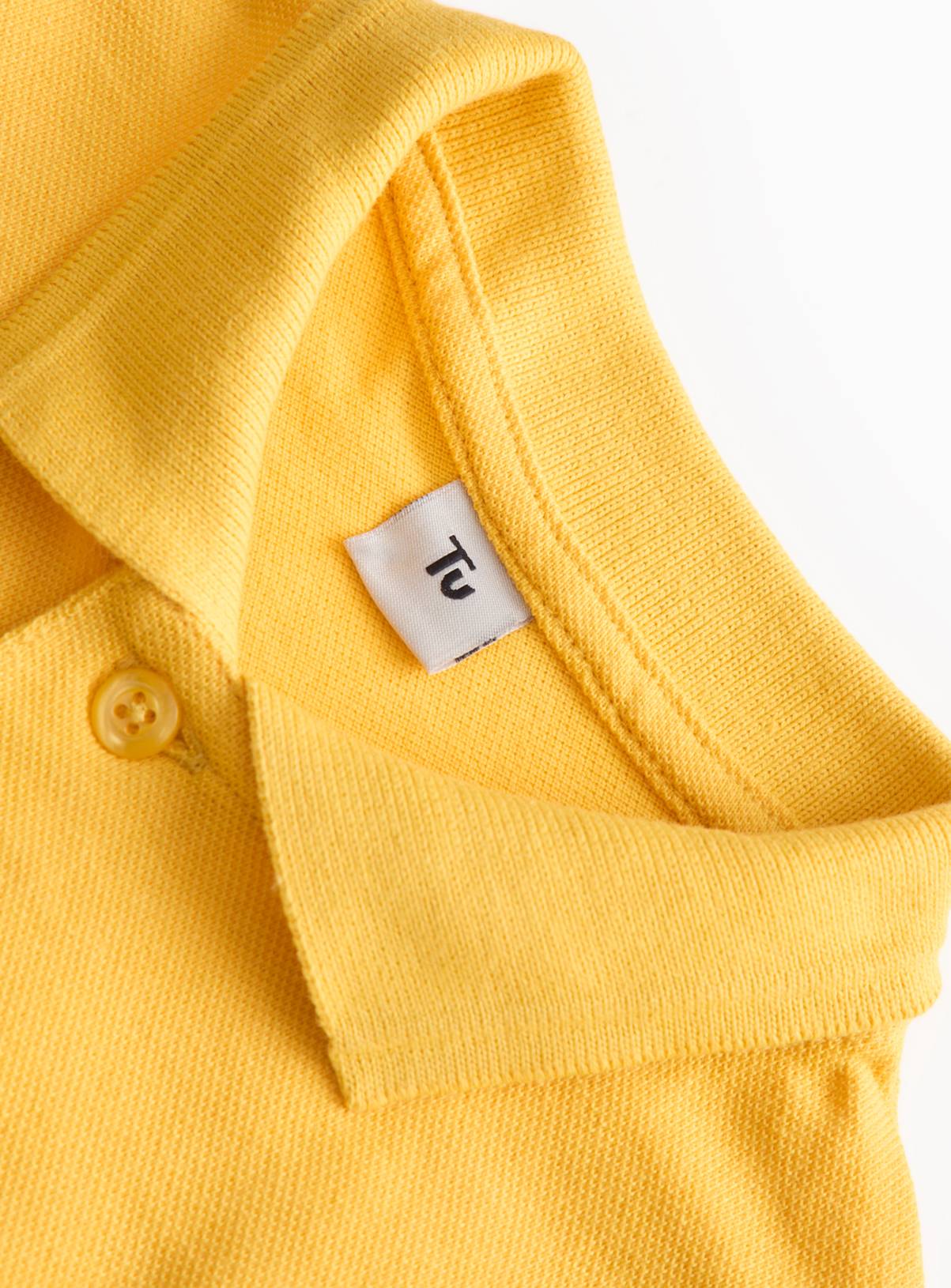 5 Pack Yellow Unisex Polo Shirts 11 years - Image 3