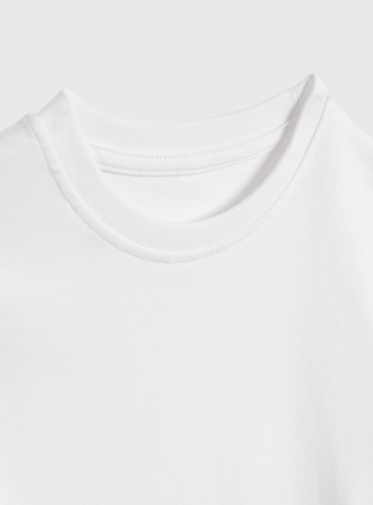 Perfect White Cotton Crew Neck Long Sleeve T-Shirts 3 Pack 11 years - Image 2 thumbnail