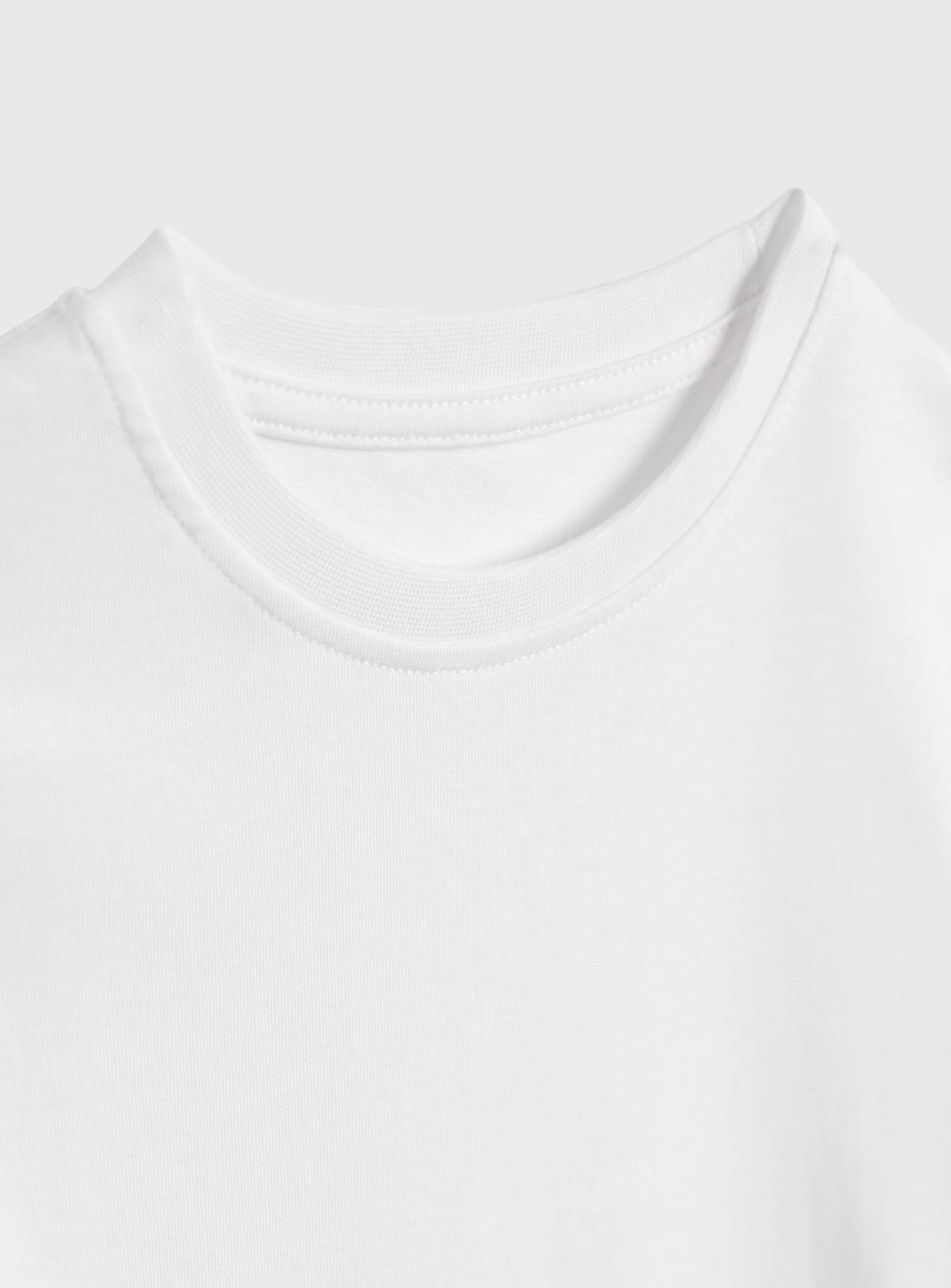 Perfect White Cotton Crew Neck Long Sleeve T-Shirts 3 Pack 11 years - Image 2