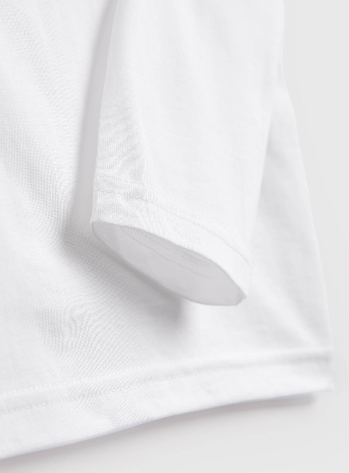 Perfect White Cotton Crew Neck Long Sleeve T-Shirts 3 Pack 11 years - Image 3