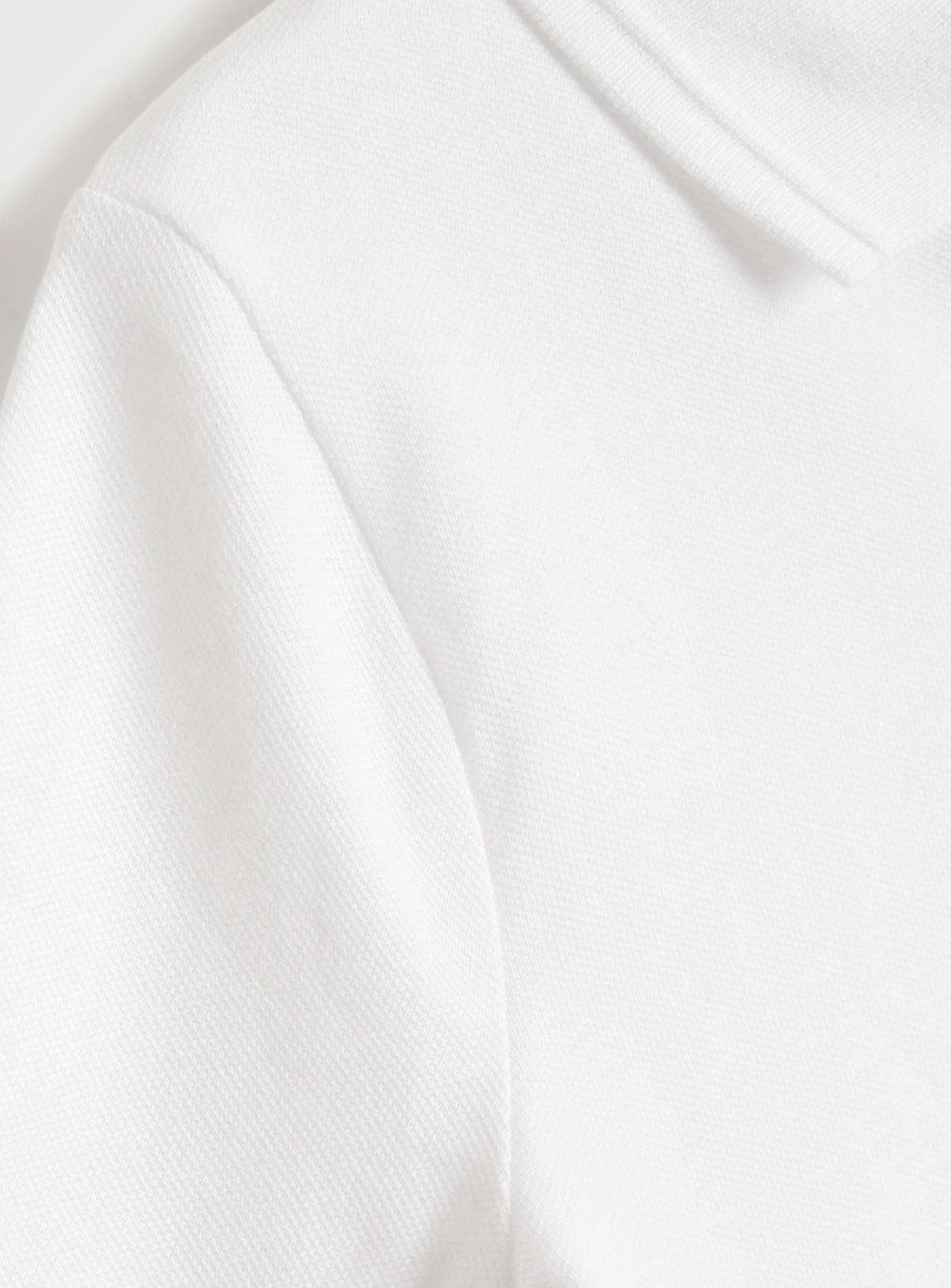 White Cotton 'Dress with Ease' Polo Shirts 2 Pack 7 years - Image 3