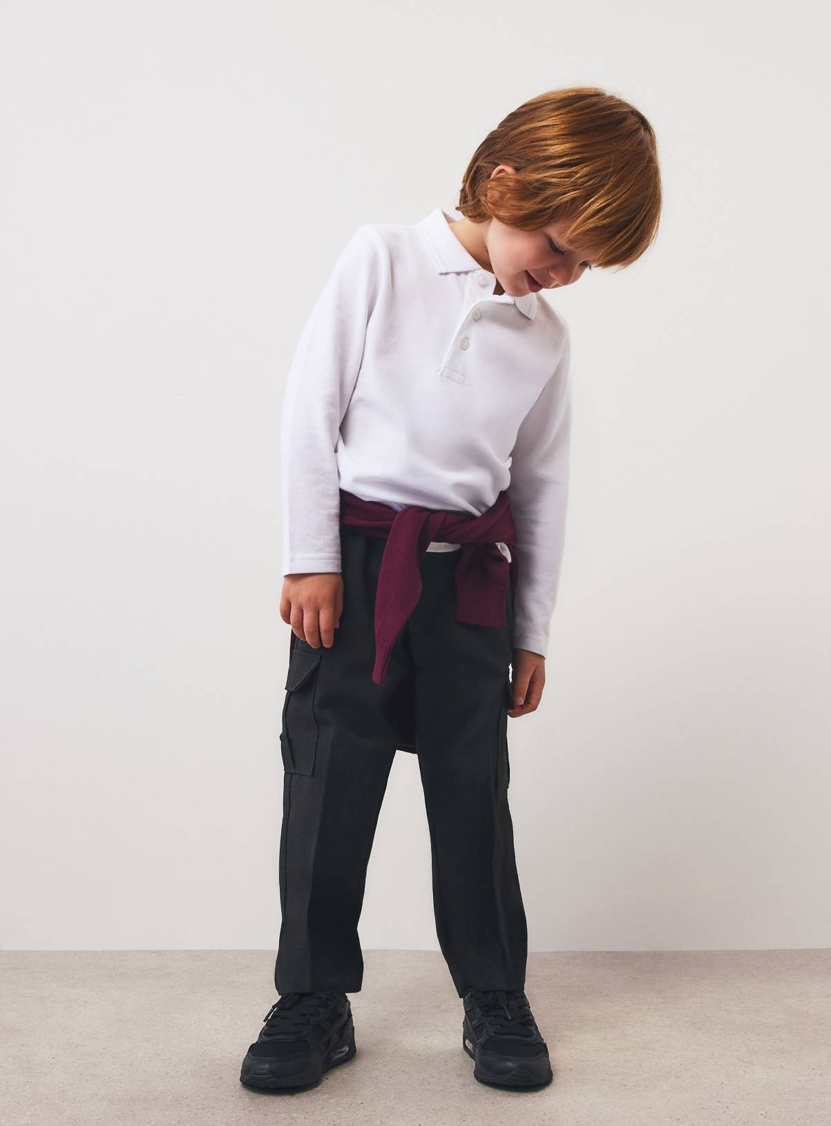White Cotton Piqué Long Sleeve Polo Shirts 2 Pack 5 years - Image 3