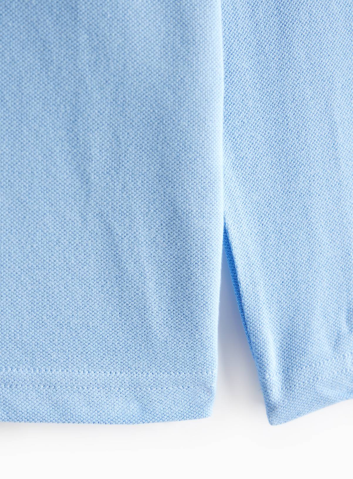 Blue Cotton Long Sleeve Polo Shirt 2 Pack 12 years - Image 3