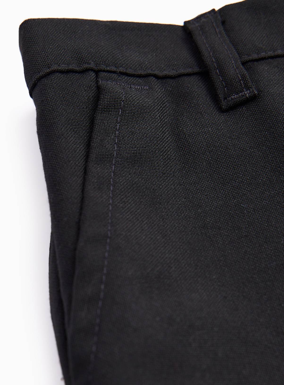 Black Polyester Reinforced Knees Extendable Hems Longer Leg Trousers 2 Pack 6 years - Image 2