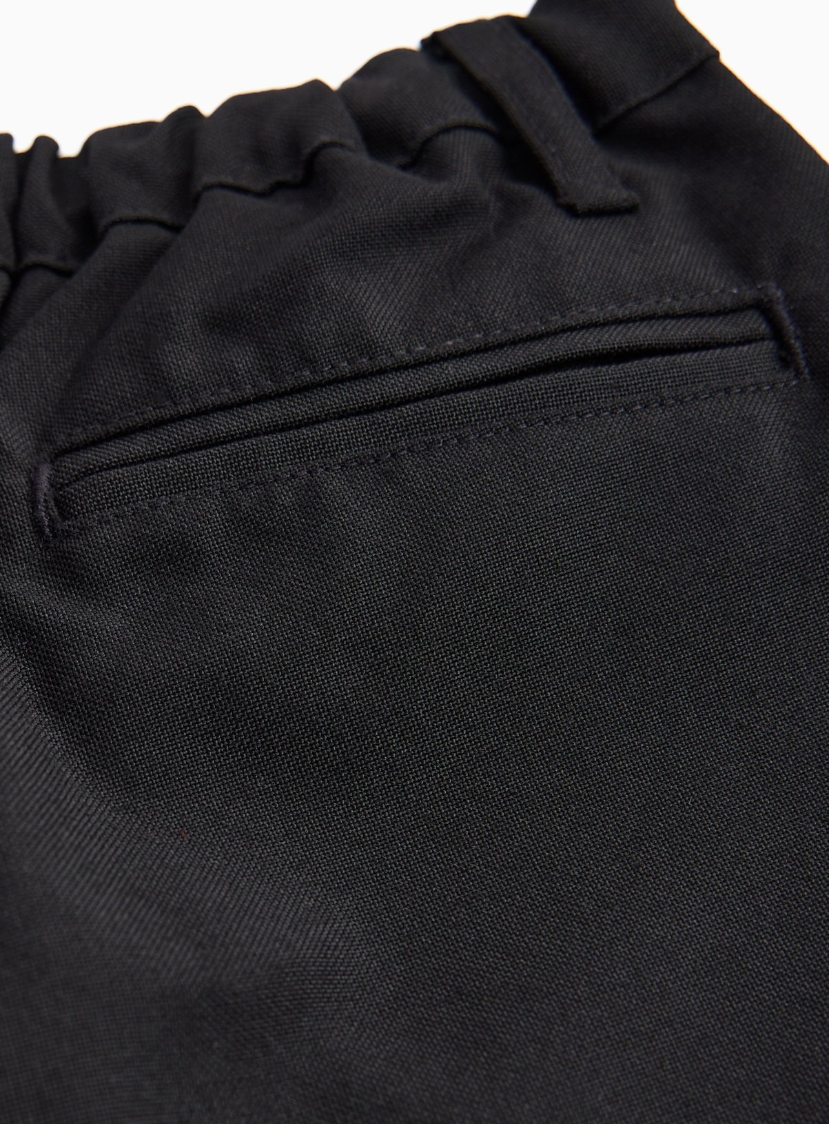 Black Polyester Reinforced Knees Extendable Hems Longer Leg Trousers 2 Pack 6 years - Image 5 thumbnail