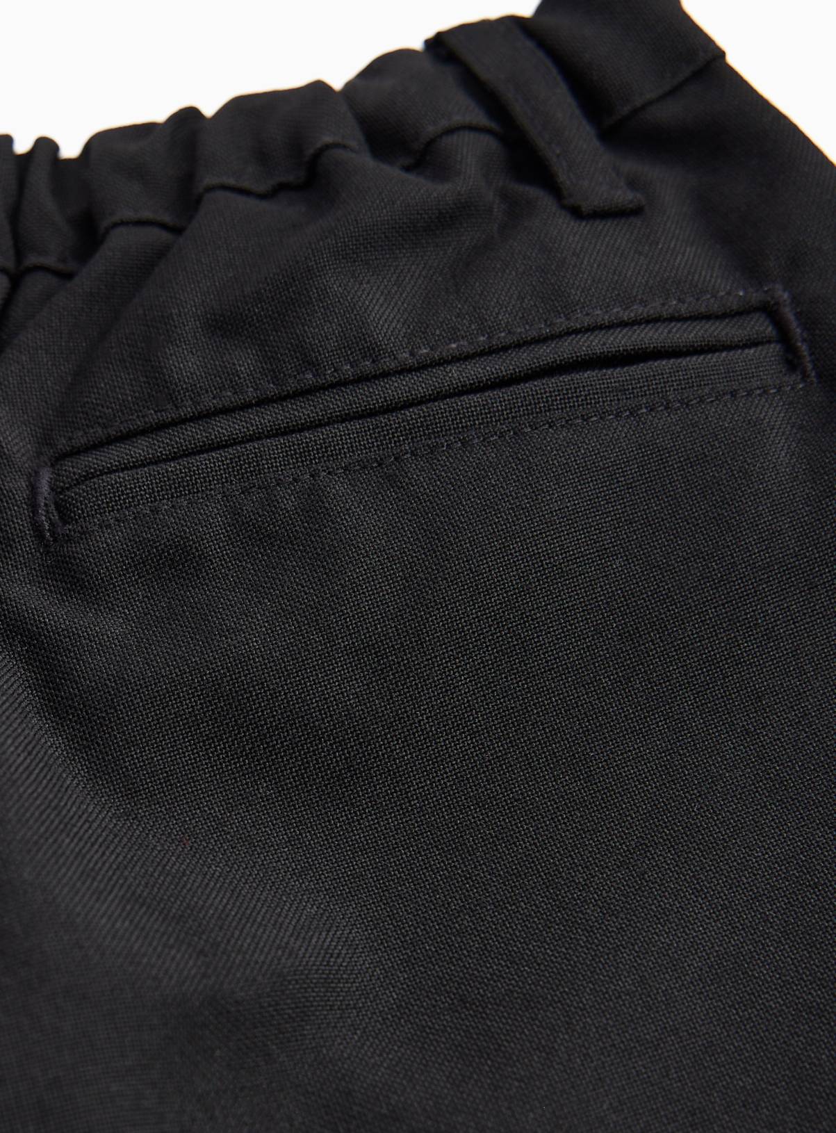 Black Polyester Reinforced Knees Extendable Hems Longer Leg Trousers 2 Pack 6 years - Image 5
