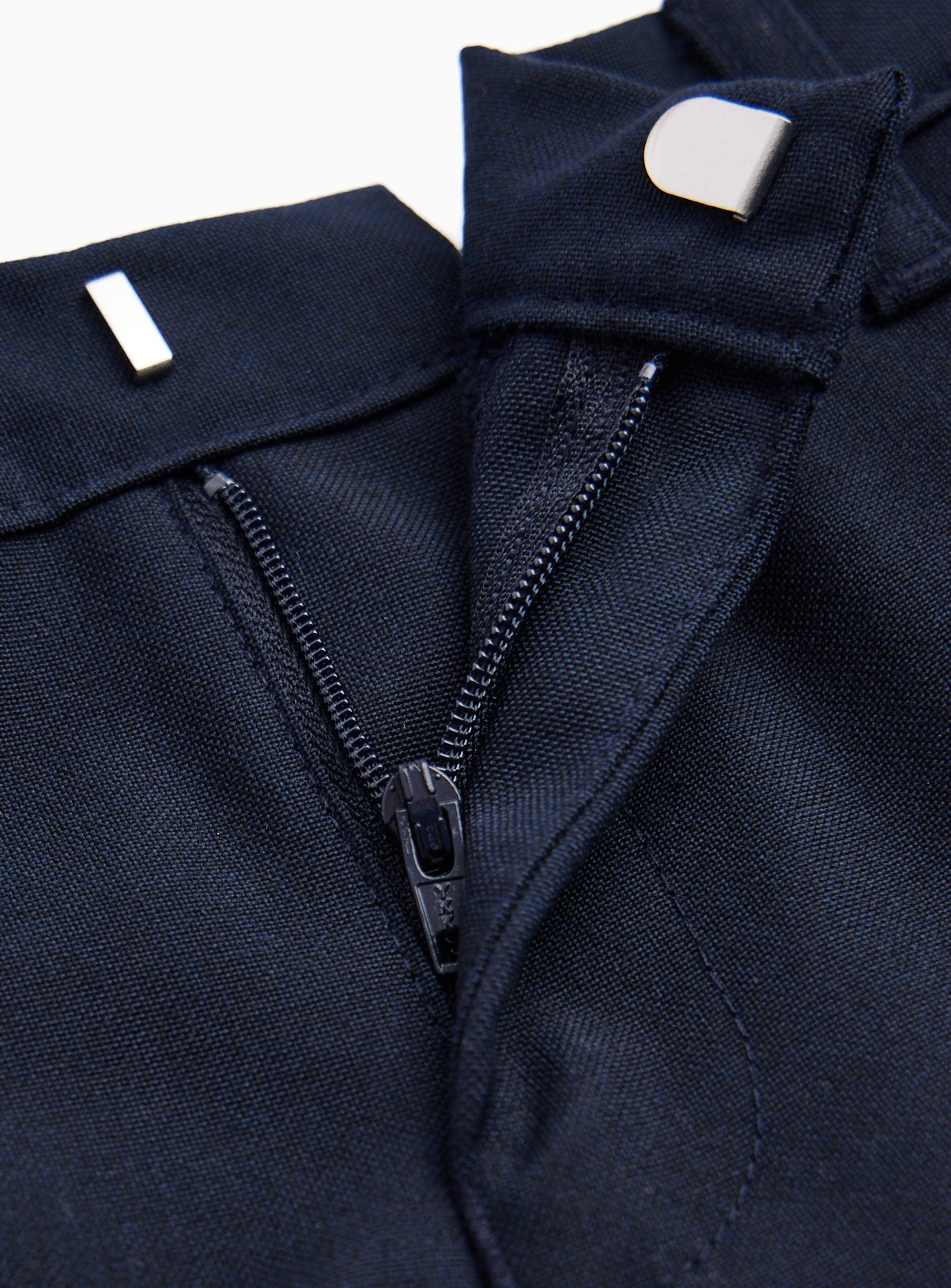 2 Pack Navy Trousers with Reinforced Knees & Extendable Hems Longer Leg 11 years - Image 3 thumbnail