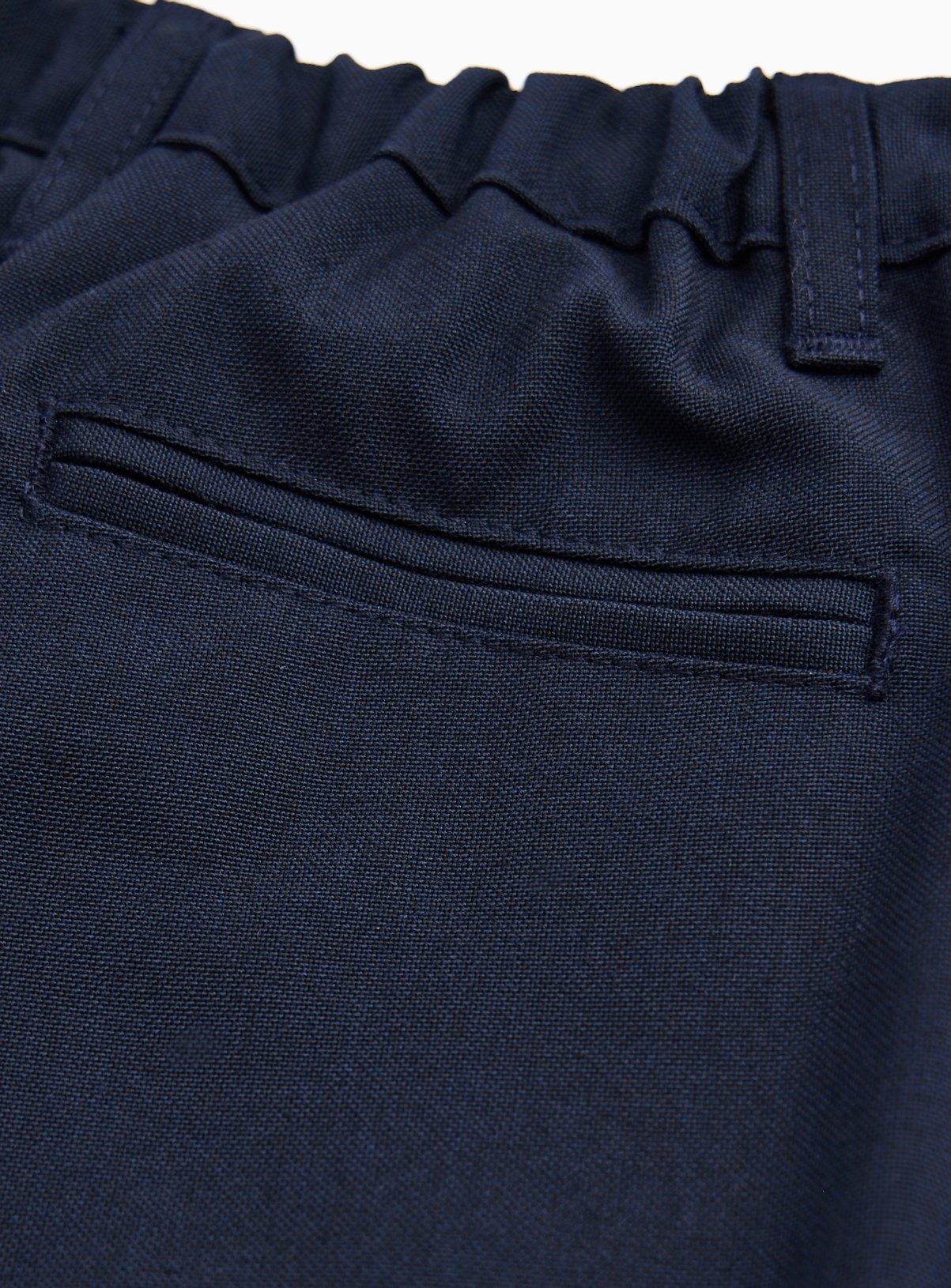 2 Pack Navy Trousers with Reinforced Knees & Extendable Hems Longer Leg 11 years - Image 5 thumbnail