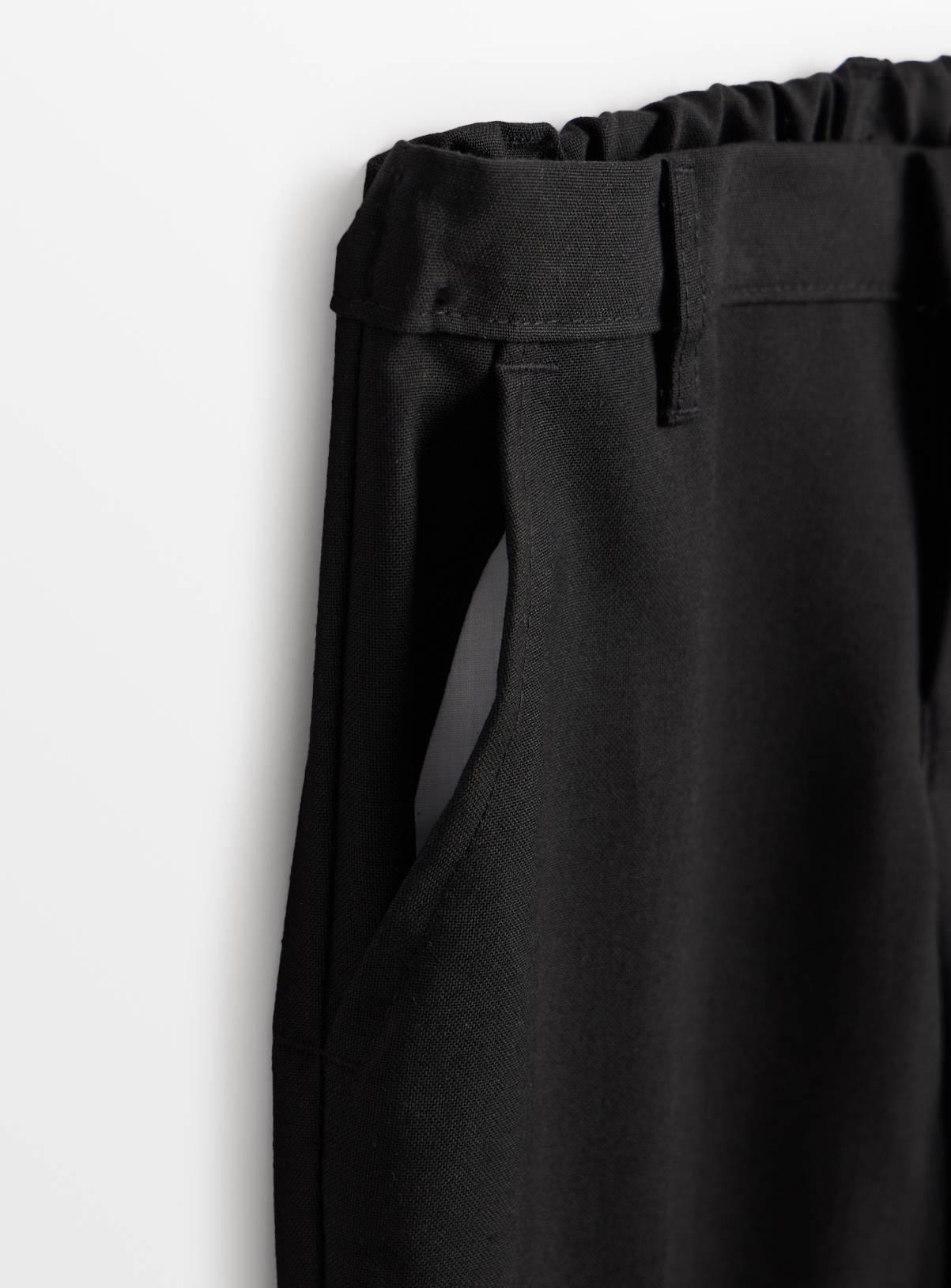 Black Polyester Viscose Reinforced Knee Generous Fit Trousers 2 Pack 12 years - Image 2