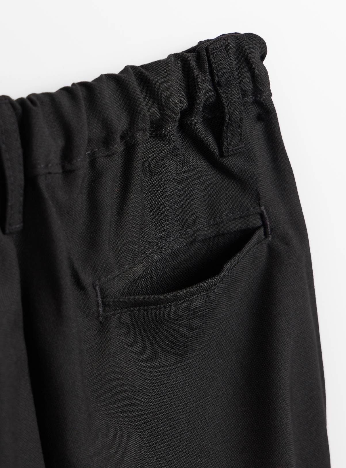 Black Polyester Viscose Reinforced Knee Generous Fit Trousers 2 Pack 12 years - Image 4