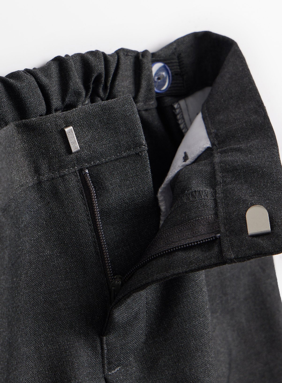 2 Pack Grey Trousers with Reinforced Knees & Extendable Hems Generous Fit 5 years - Image 4 thumbnail