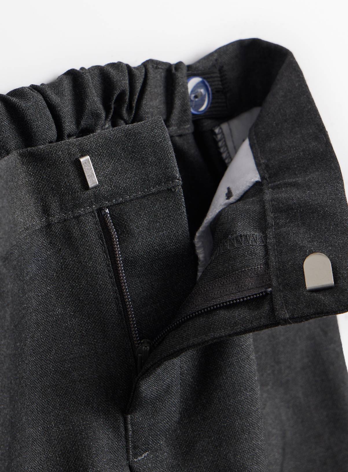 2 Pack Grey Trousers with Reinforced Knees & Extendable Hems Generous Fit 5 years - Image 4