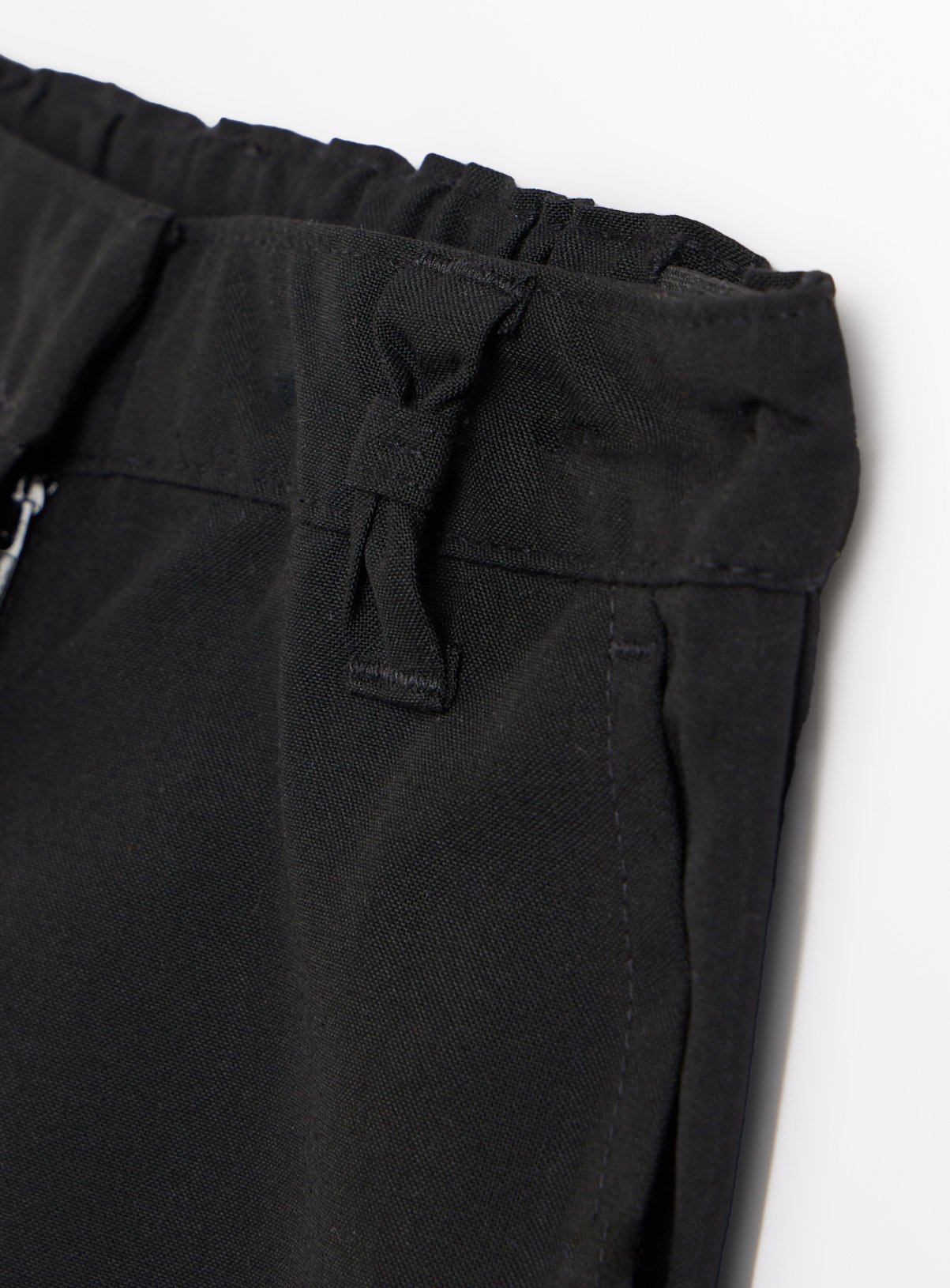 Black Woven Reinforced Knee Extendable Hem Trousers 2 Pack 7 years - Image 3 thumbnail