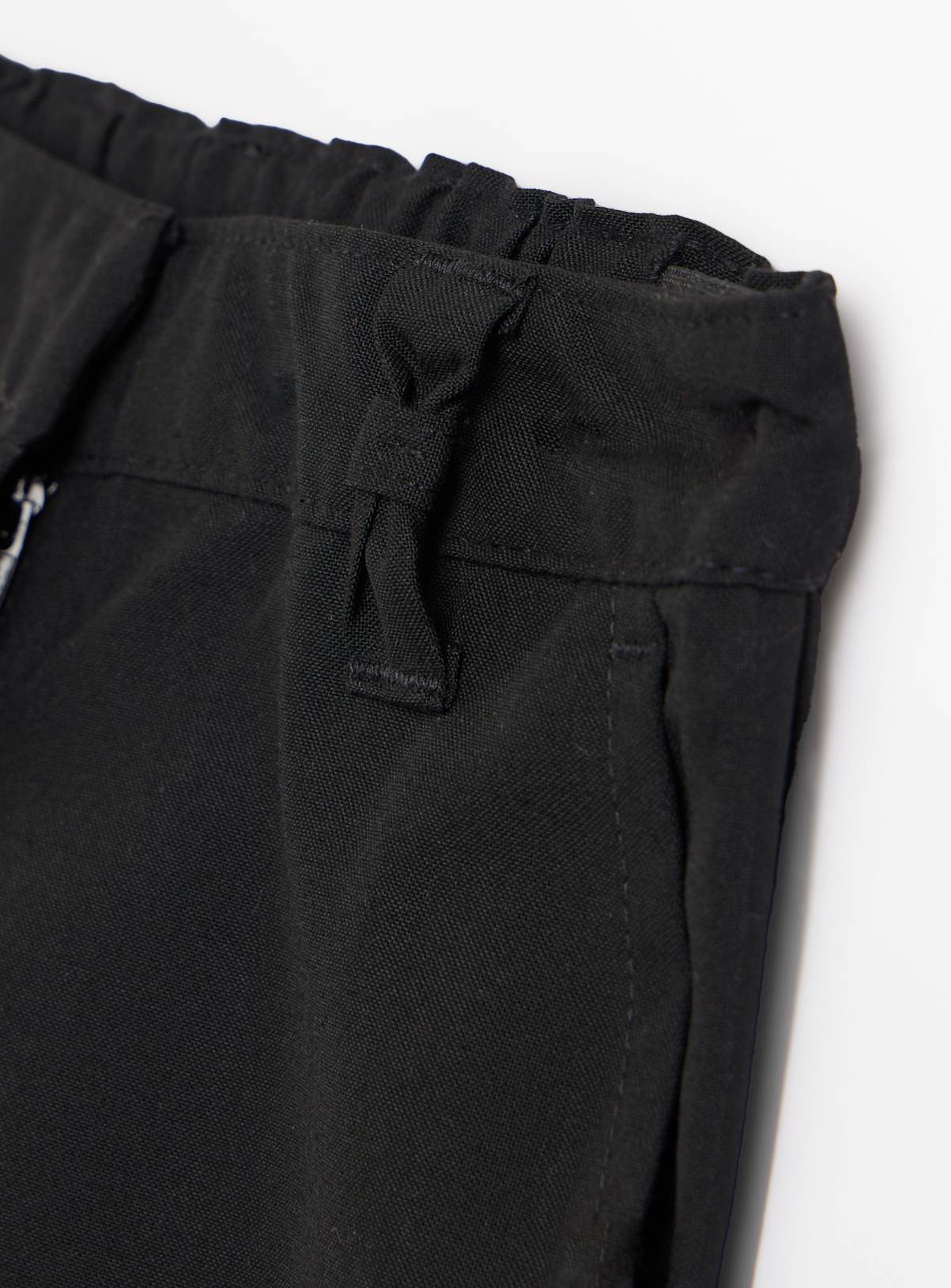 Black Woven Reinforced Knee Extendable Hem Trousers 2 Pack 7 years - Image 3