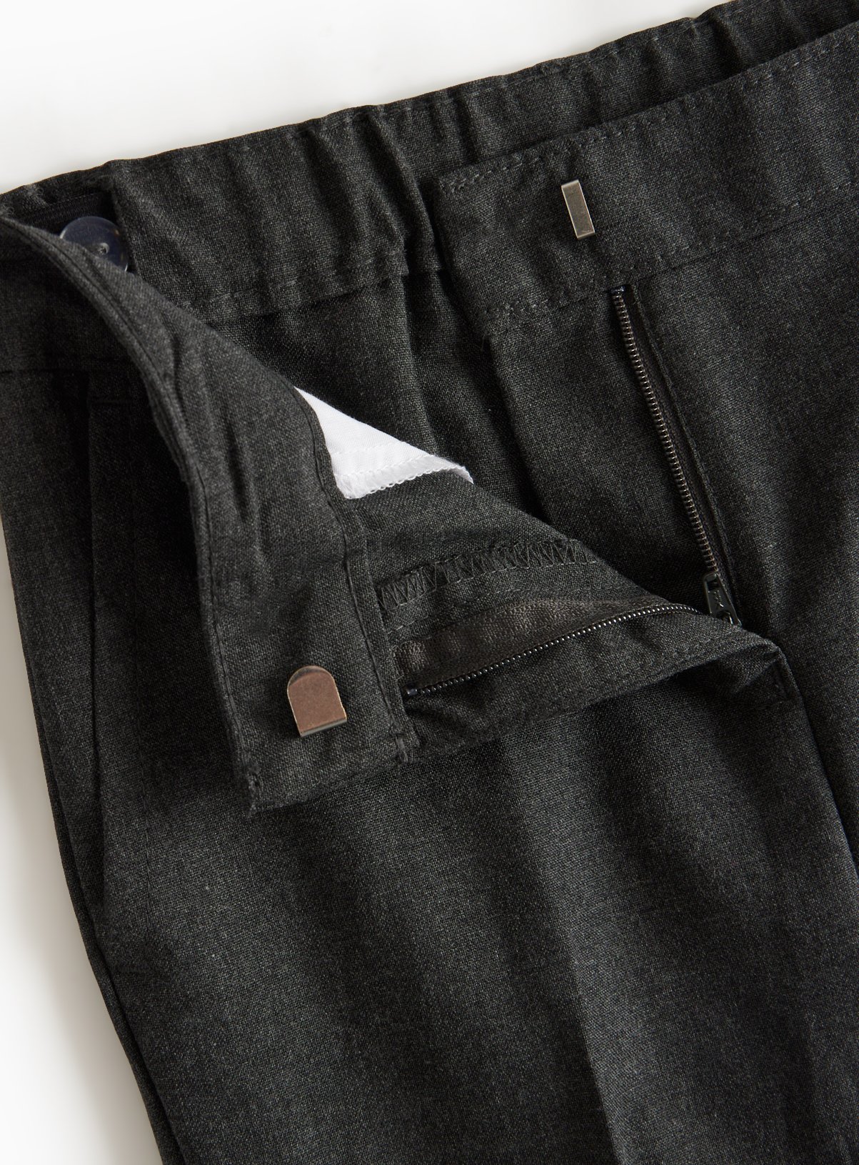 2 Pack Girls Grey Trousers with Reinforced Knees & Extendable Hem 7 years - Image 3 thumbnail