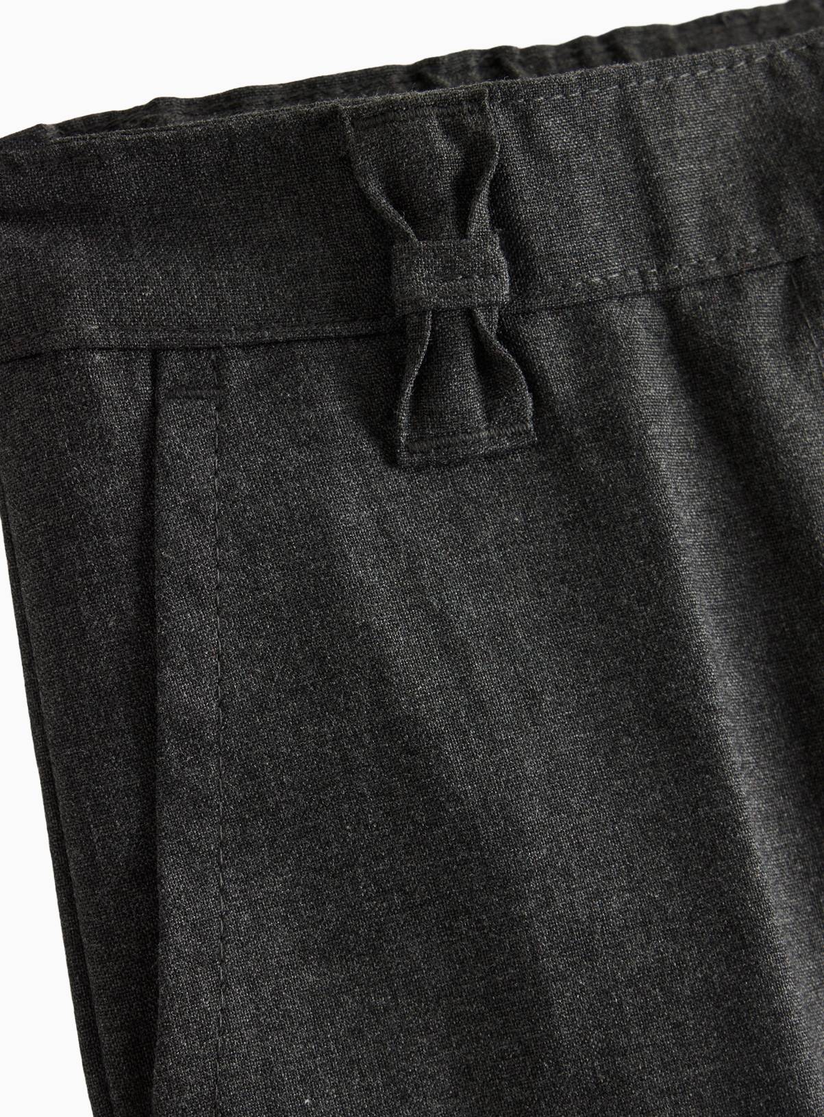 2 Pack Girls Grey Trousers with Reinforced Knees & Extendable Hem 7 years - Image 5