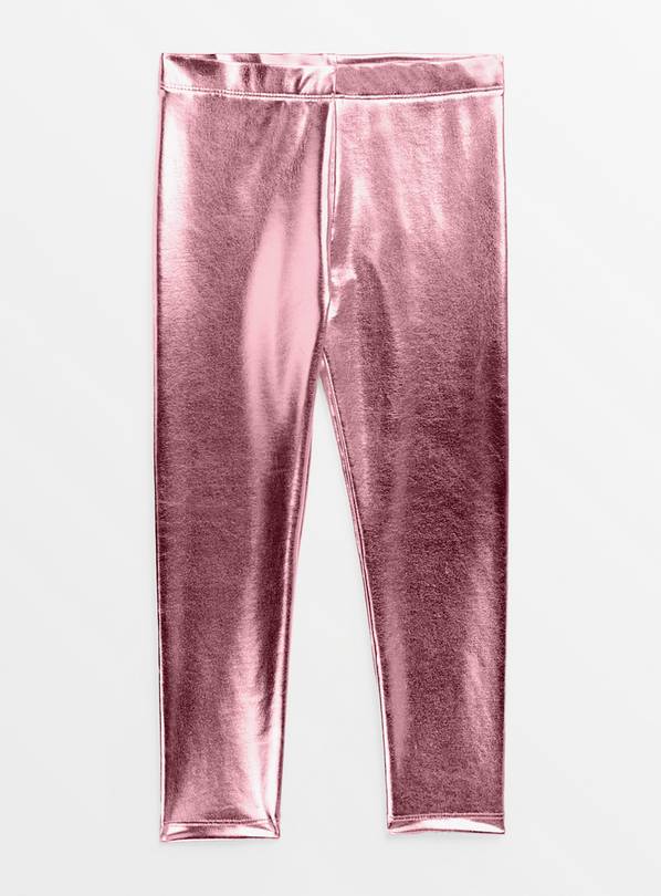 Buy Pink Metallic Leggings 5 years | Trousers | Tu