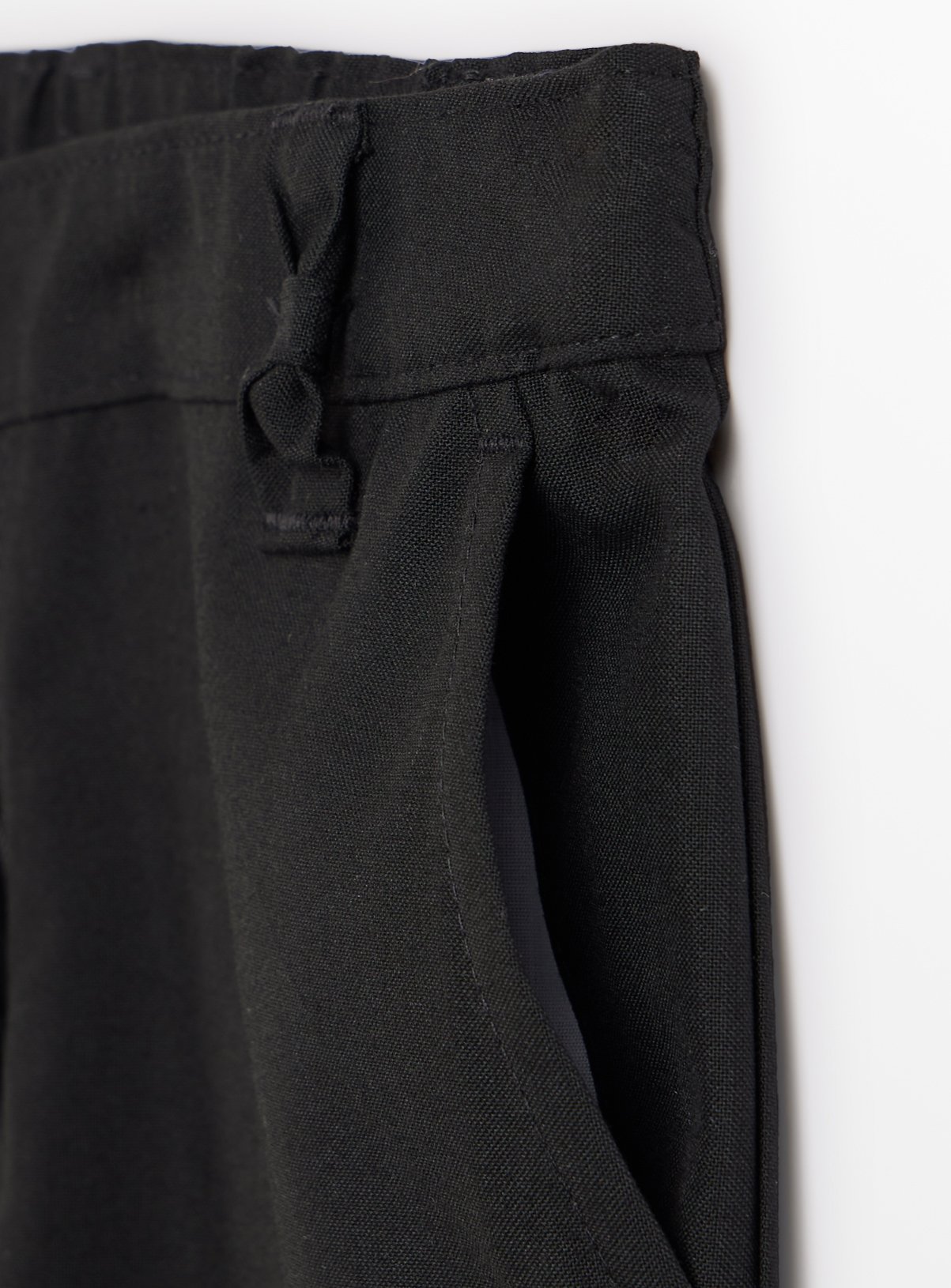 Black Woven Longer Leg Reinforced Knee Extendable Hem Trousers 2 Pack 7 years - Image 3 thumbnail